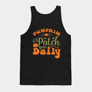 Pumpkin patch open daily shirt design Tank Top